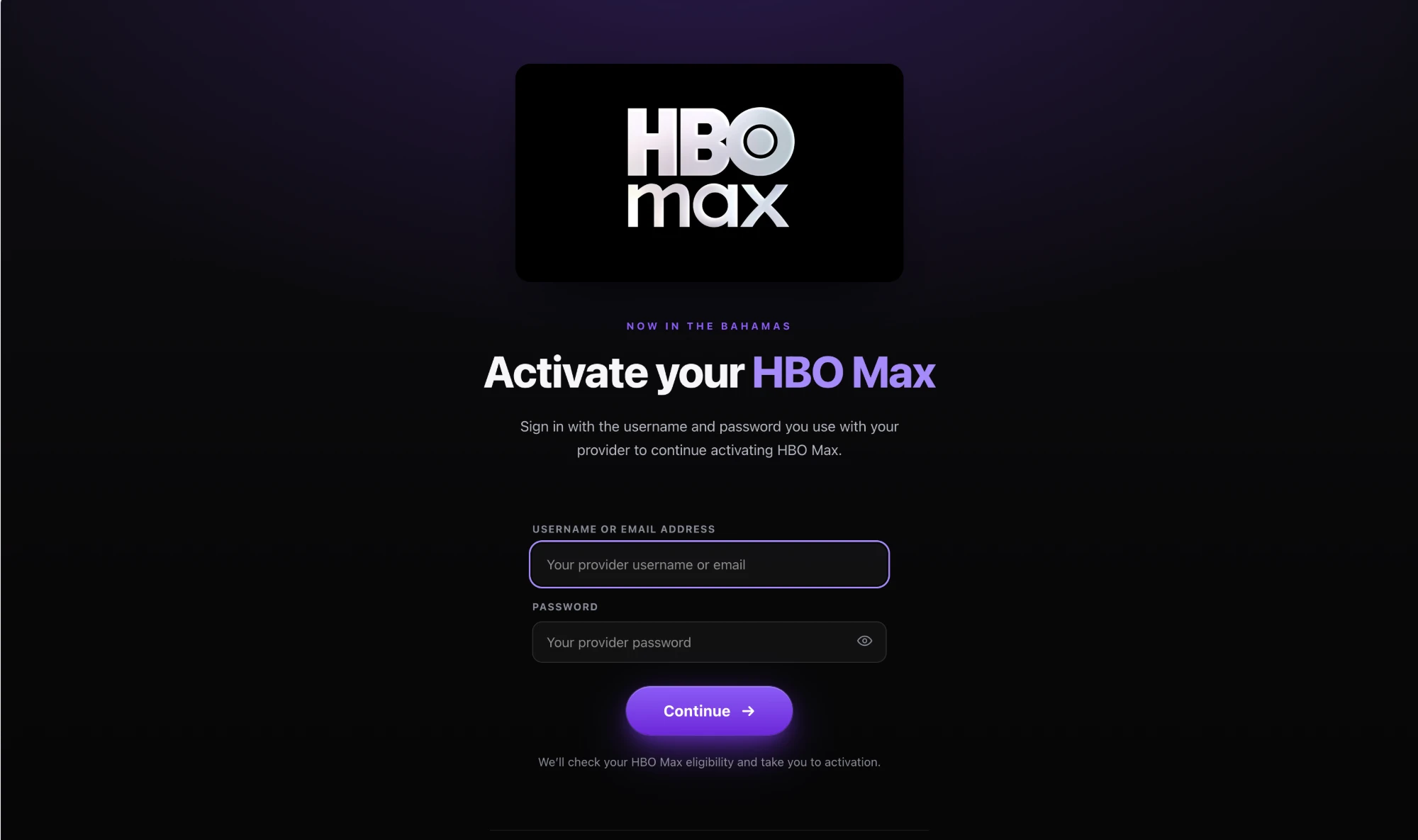 HBO Max Activation Portal